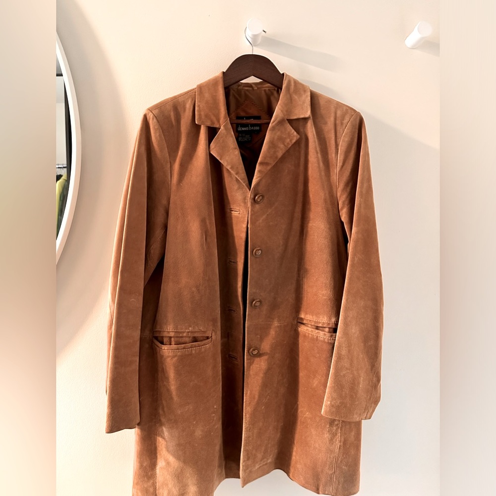 Vintage Dennis Basso Genuine Leather Coat